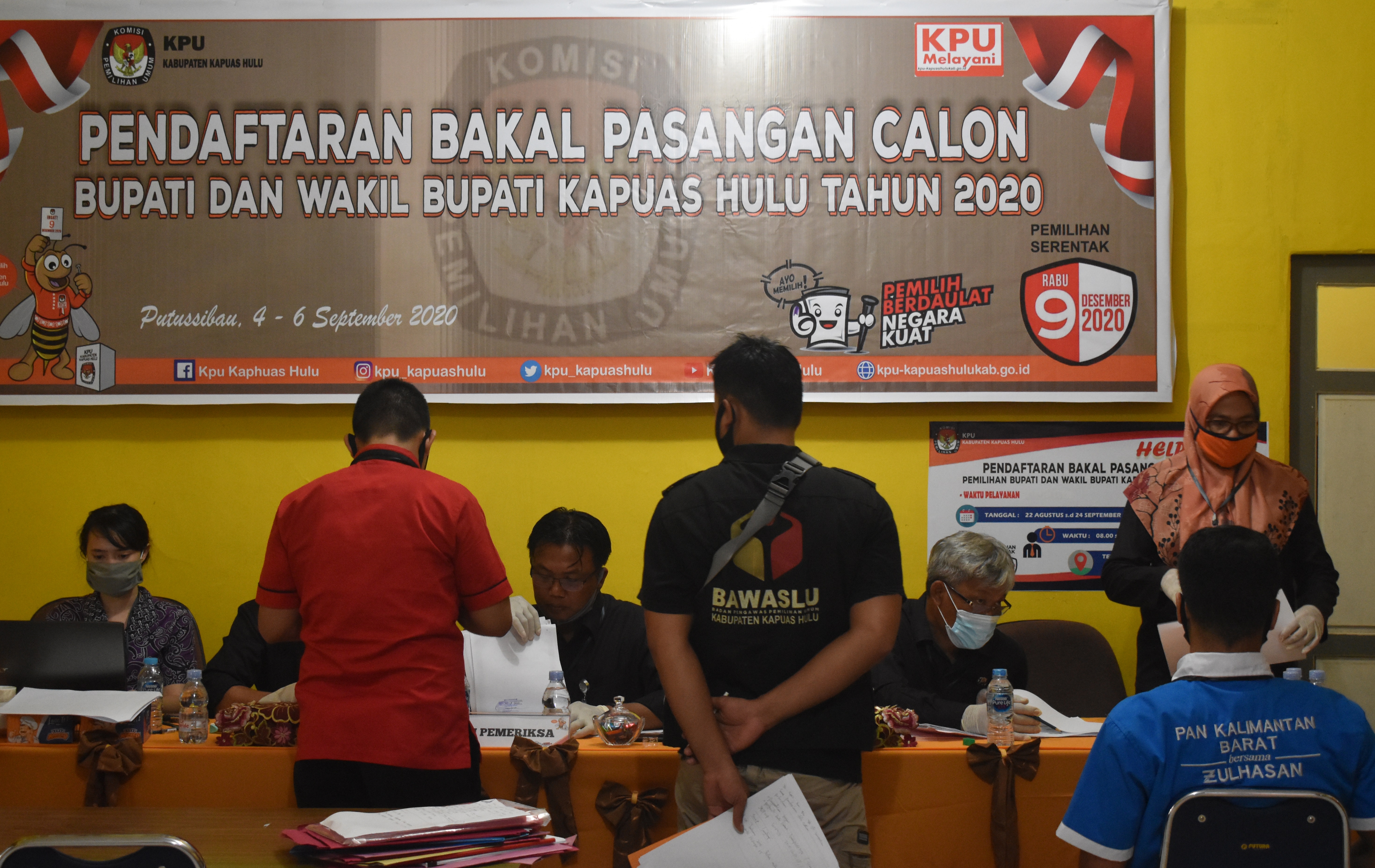 Hadiri Pendaftaran Bakal Calon, Bawaslu Kapuas Hulu Tidak Hanya Mengawasi Terjadinya Pelanggaran