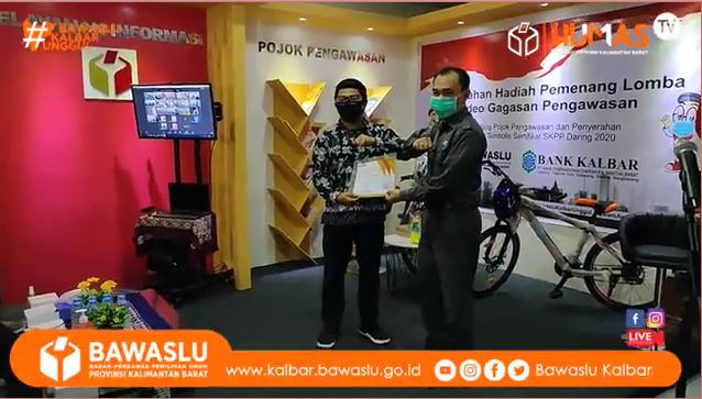 Suara Dari Hati Bukan Dari Materi" Raih Juara 2 Lomba Vlog Pengawasan Bawaslu Kalbar"