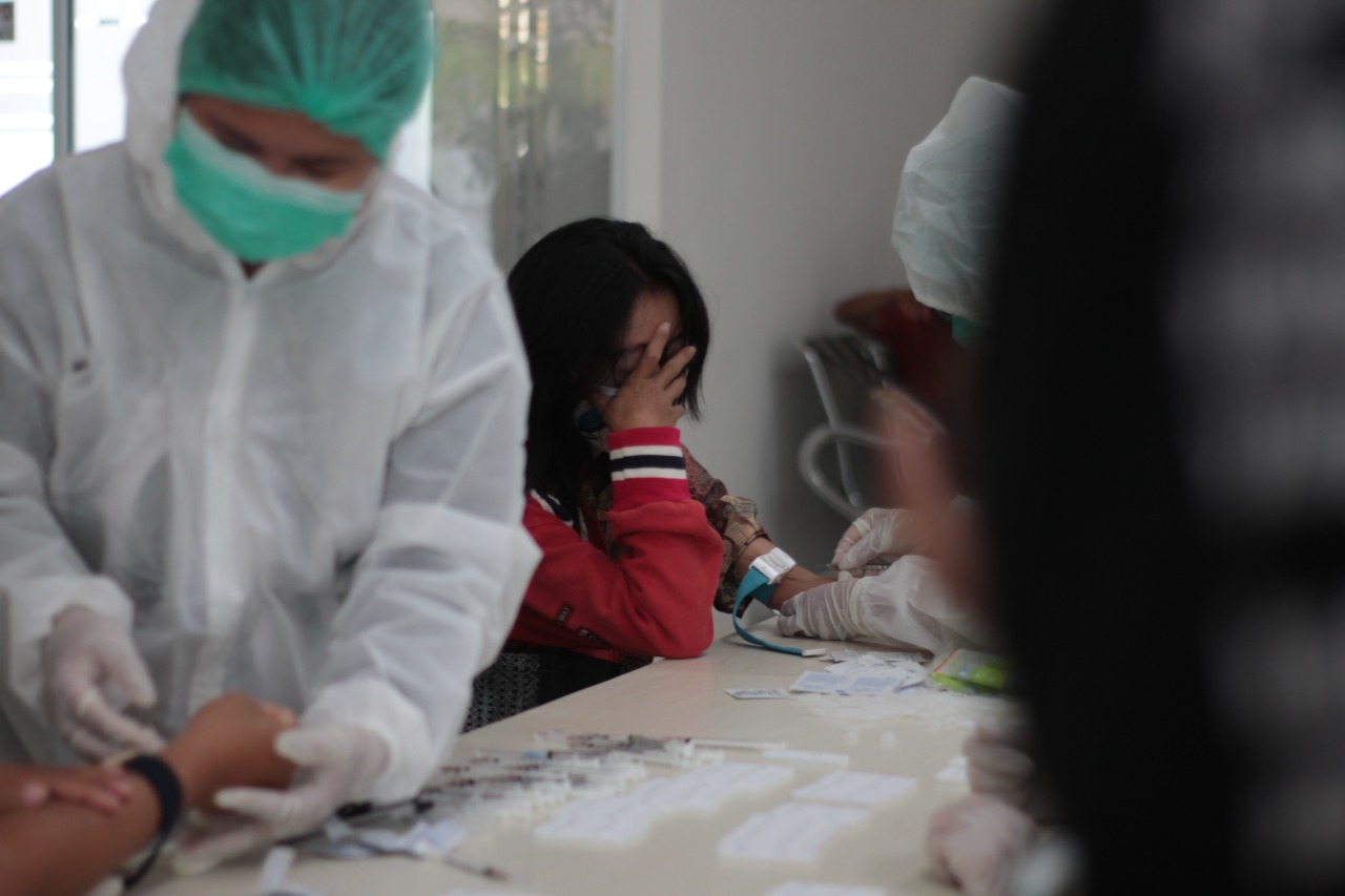 Kondisi Banjir Tidak Menghalangi PTPS Mengikuti Pelaksanaan Rapid Test