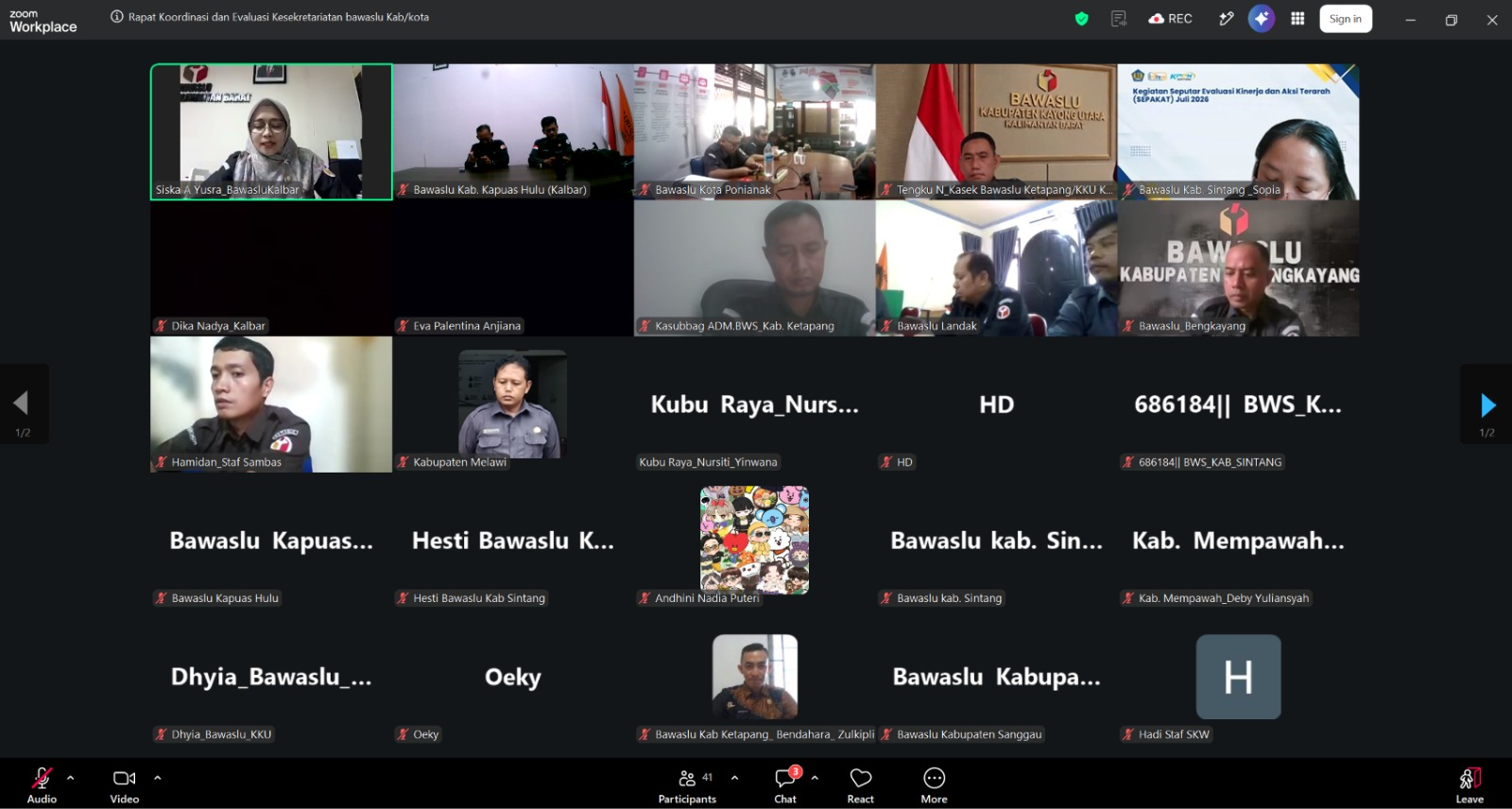 Evaluasi kesekretariatan