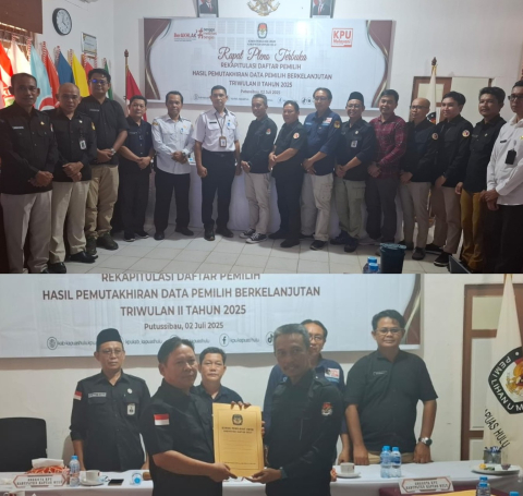 Peserta Rapat Pleno Pemutakhiran Data Pemilih Berkelanjutan Triwulan II Tahun 2025